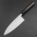 Deba White Steel #2 Kasumi Buffalo Ebony Handle 180mm-[Musashi]-[Japanese-Kitchen-Knives]