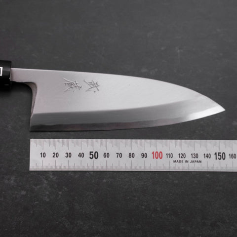 Deba White Steel #2 Kasumi Buffalo Magnolia Handle 150mm-[Musashi]-[Japanese-Kitchen-Knives]