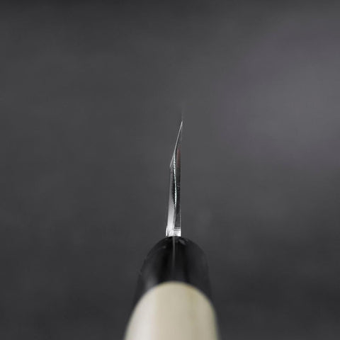 Deba White Steel #2 Kasumi Buffalo Magnolia Handle 165mm (Kurigata)-[Musashi]-[Japanese-Kitchen-Knives]