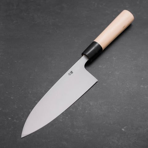 Deba White Steel #2 Kasumi Buffalo Magnolia Handle 165mm-[Musashi]-[Japanese-Kitchen-Knives]