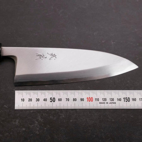 Deba White Steel #2 Kasumi Buffalo Magnolia Handle 165mm-[Musashi]-[Japanese-Kitchen-Knives]