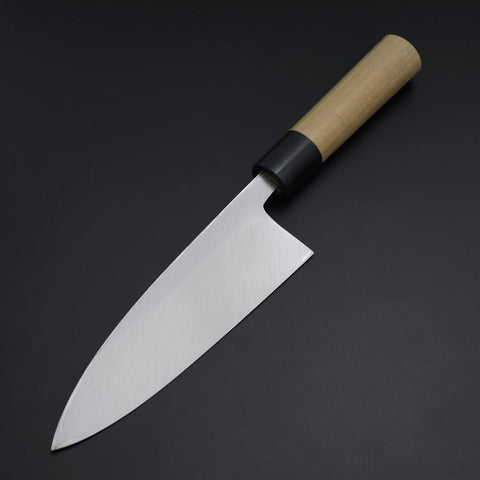 Deba White Steel #2 Kasumi Buffalo Magnolia Handle 180mm-[Musashi]-[Japanese-Kitchen-Knives]