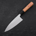 Deba White Steel #2 Kasumi Buffalo Teak Handle 150mm-[Musashi]-[Japanese-Kitchen-Knives]