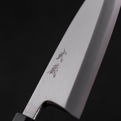 Deba White Steel #2 Kasumi Buffalo Teak Handle 150mm-[Musashi]-[Japanese-Kitchen-Knives]