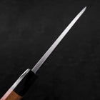 Deba White Steel #2 Kasumi Buffalo Teak Handle 150mm-[Musashi]-[Japanese-Kitchen-Knives]