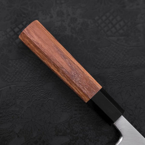 Deba White Steel #2 Kasumi Buffalo Teak Handle 150mm-[Musashi]-[Japanese-Kitchen-Knives]