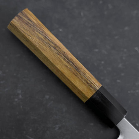 Deba White Steel #2 Kasumi Buffalo Teak Handle 150mm-[Musashi]-[Japanese-Kitchen-Knives]