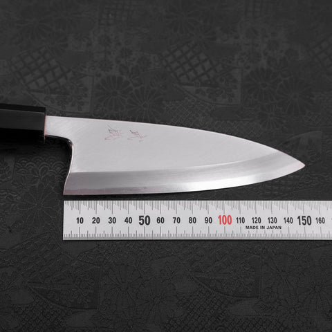 Deba White Steel #2 Kasumi Buffalo Teak Handle 150mm-[Musashi]-[Japanese-Kitchen-Knives]