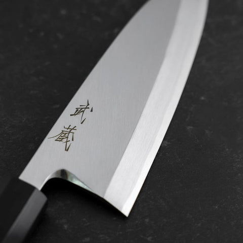 Deba White Steel #2 Kasumi Buffalo Teak Handle 165mm-[Musashi]-[Japanese-Kitchen-Knives]