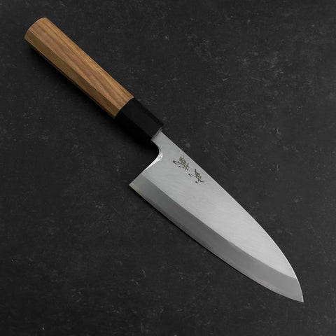 Deba White Steel #2 Kasumi Buffalo Teak Handle 165mm-[Musashi]-[Japanese-Kitchen-Knives]