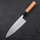 Deba White Steel #2 Kasumi Buffalo Teak Handle 180mm-[Musashi]-[Japanese-Kitchen-Knives]