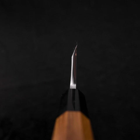 Deba White Steel #2 Kasumi Buffalo Teak Handle 180mm-[Musashi]-[Japanese-Kitchen-Knives]