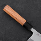 Deba White Steel #2 Kasumi Buffalo Teak Handle 180mm-[Musashi]-[Japanese-Kitchen-Knives]