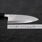 Deba White Steel #2 Kasumi Buffalo Teak Handle 180mm-[Musashi]-[Japanese-Kitchen-Knives]