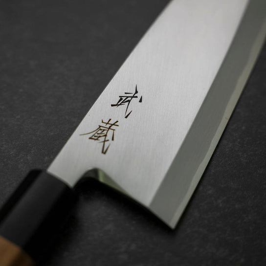 Deba White Steel #2 Kasumi Mango de Teca con cuerno de Búfalo 195 mm