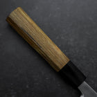 Deba White Steel #2 Kasumi Buffalo Teak Handle 195mm-[Musashi]-[Japanese-Kitchen-Knives]
