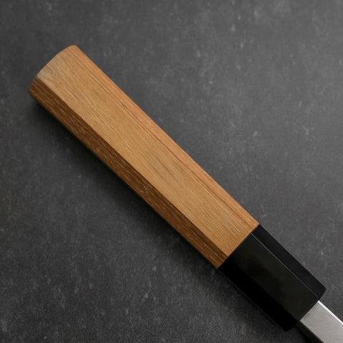 Deba White Steel #2 Kasumi Buffalo Teak Handle 210mm-[Musashi]-[Japanese-Kitchen-Knives]