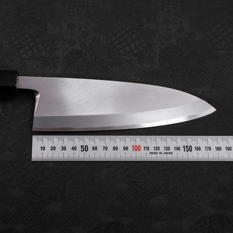 Deba White Steel #2 Kasumi Buffalo Wenge Handle 180mm-[Musashi]-[Japanese-Kitchen-Knives]