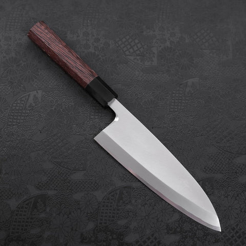Deba White Steel #2 Kasumi Buffalo Wenge Handle 180mm-[Musashi]-[Japanese-Kitchen-Knives]