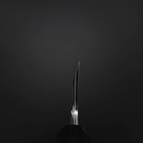 Deba White Steel #2 Kasumi Chokin Gold Sakura-Fuji Buffalo Ebony Handle 150mm (5.9”)