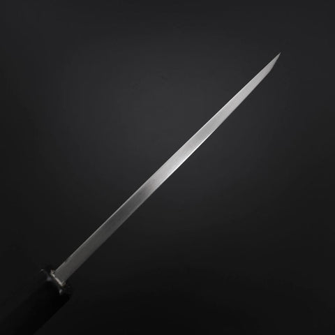 Deba White Steel #2 Kasumi Chokin Gold Sakura-Fuji Buffalo Ebony Handle 150mm (5.9”)