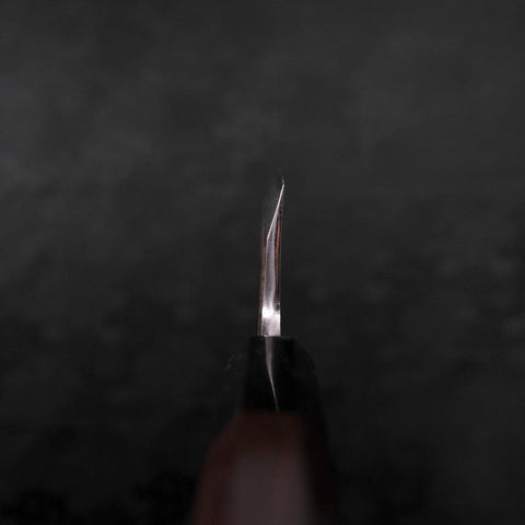 Deba White Steel #2 Kasumi Chokin Gold Sakura-Fuji Buffalo Ebony Handle 165mm-[Musashi]-[Japanese-Kitchen-Knives]