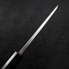 Deba White Steel #2 Kasumi Chokin Gold Sakura-Fuji Buffalo Ebony Handle 165mm-[Musashi]-[Japanese-Kitchen-Knives]
