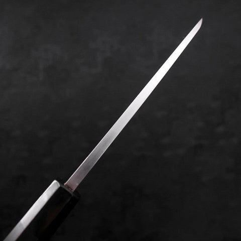 Deba White Steel #2 Kasumi Chokin Gold Sakura-Fuji Buffalo Ebony Handle 165mm-[Musashi]-[Japanese-Kitchen-Knives]