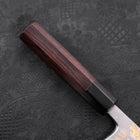 Deba White Steel #2 Kasumi Chokin Gold Sakura-Fuji Buffalo Ebony Handle 165mm-[Musashi]-[Japanese-Kitchen-Knives]