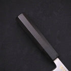 Deba White Steel #2 Kasumi Chokin Silver Dragon Buffalo Ebony Handle 170mm-[Musashi]-[Japanese-Kitchen-Knives]