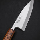 Deba White Steel #2 Kasumi Sumi Urushi Handle 120mm-[Musashi]-[Japanese-Kitchen-Knives]