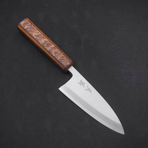 Deba White Steel #2 Kasumi Sumi Urushi Handle 120mm-[Musashi]-[Japanese-Kitchen-Knives]