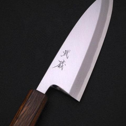 Deba White Steel #2 Kasumi Sumi Urushi Handle 165mm-[Musashi]-[Japanese-Kitchen-Knives]