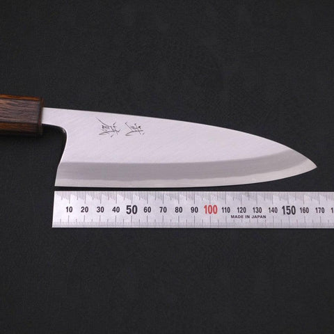 Deba White Steel #2 Kasumi Sumi Urushi Handle 165mm-[Musashi]-[Japanese-Kitchen-Knives]
