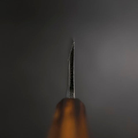 Deba White Steel #2 Kasumi Sumi Urushi Handle 180mm-[Musashi]-[Japanese-Kitchen-Knives]