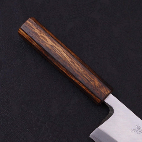 Deba White Steel #2 Kasumi Sumi Urushi Handle 180mm-[Musashi]-[Japanese-Kitchen-Knives]