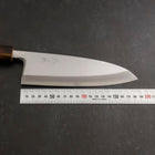Deba White Steel #2 Kasumi Sumi Urushi Handle 180mm-[Musashi]-[Japanese-Kitchen-Knives]