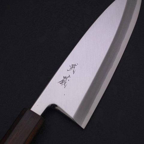 Deba White Steel #2 Kasumi Sumi Urushi Handle 195mm-[Musashi]-[Japanese-Kitchen-Knives]