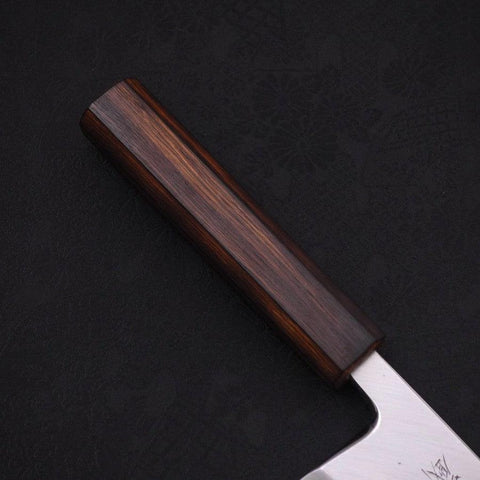 Deba White Steel #2 Kasumi Sumi Urushi Handle 195mm-[Musashi]-[Japanese-Kitchen-Knives]