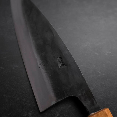 Deba White Steel #2 Kurouchi Oak Handle 150mm-[Musashi]-[Japanese-Kitchen-Knives]