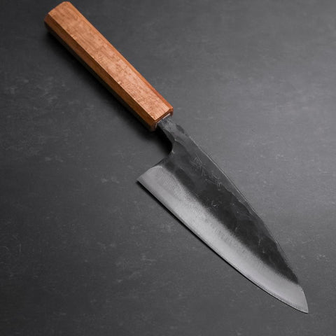 Deba White Steel #2 Kurouchi Oak Handle 150mm-[Musashi]-[Japanese-Kitchen-Knives]