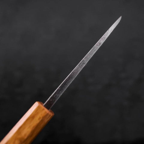 Deba White Steel #2 Kurouchi Tsuchime Yaki Urushi Handle 105mm-[Musashi]-[Japanese-Kitchen-Knives]