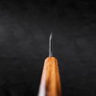 Deba White Steel #2 Kurouchi Tsuchime Yaki Urushi Handle 120mm-[Musashi]-[Japanese-Kitchen-Knives]