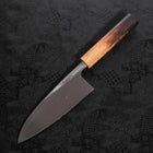 Deba White Steel #2 Kurouchi Tsuchime Yaki Urushi Handle 150mm-[Musashi]-[Japanese-Kitchen-Knives]
