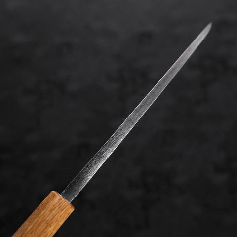 Deba White Steel #2 Kurouchi Tsuchime Yaki Urushi Handle 150mm-[Musashi]-[Japanese-Kitchen-Knives]