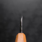 Deba White Steel #2 Kurouchi Tsuchime Yaki Urushi Handle 165mm-[Musashi]-[Japanese-Kitchen-Knives]