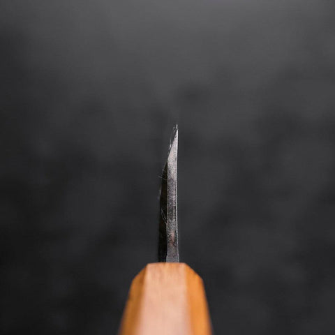 Deba White Steel #2 Kurouchi Tsuchime Yaki Urushi Handle 165mm-[Musashi]-[Japanese-Kitchen-Knives]