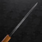 Deba White Steel #2 Kurouchi Tsuchime Yaki Urushi Handle 165mm-[Musashi]-[Japanese-Kitchen-Knives]