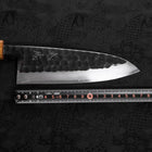 Deba White Steel #2 Kurouchi Tsuchime Yaki Urushi Handle 165mm-[Musashi]-[Japanese-Kitchen-Knives]