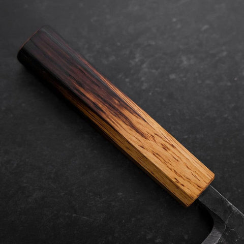 Deba White Steel #2 Kurouchi Tsuchime Yaki Urushi Handle 180mm-[Musashi]-[Japanese-Kitchen-Knives]